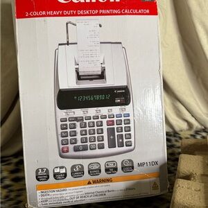 Canon MP11DX Desktop Printing Calculator in White and Black